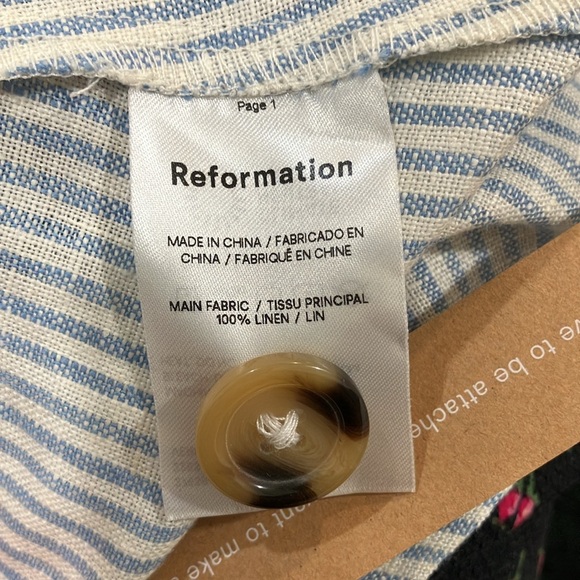 Reformation Adriel Linen Dress size 2 - Picture 8 of 8